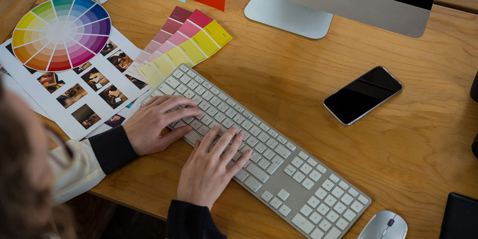 Web designer at work